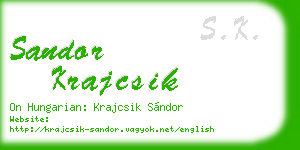 sandor krajcsik business card
